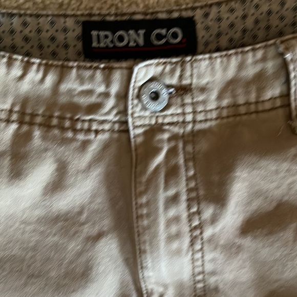 IRON Co. MENS Flat front cargo shorts military outdoor hiking khaki sz 36 - Picture 2 of 7